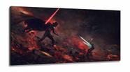 Quadro Decorativo Filme Star Wars em Tecido Canvas 130x60 Quadro Decorativo Filme Star Wars em Tecido Canvas 130x60