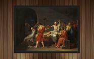 Quadro Decorativo Filósofo A Morte De Sócrates Decorações Com Moldura