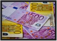Quadro Decorativo Finanças Dinheiro Com Moldura