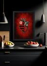 Quadro Decorativo Flamengo coração do povo - Com Vidro Tamanho:21cm x 30cm (A4)