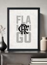 Quadro Decorativo Flamengo Eternamente - Com vidro Tamanho:21cm x 30cm (A4)