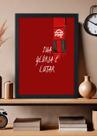 Quadro Decorativo Flamengo Sua Glória é Lutar - Com Vidro Tamanho:21cm x 30cm (A4)