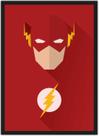 Quadro Decorativo Flash Super Heróis Geek Decorações Com Moldura G04