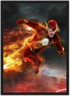 Quadro Decorativo Flash Super Heróis Geek Decorações Com Moldura G05