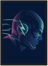 Quadro Decorativo Flash Super Heróis Geek Decorações Com Moldura G06
