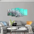 Quadro decorativo Flor Abstrata Dente de Leão Mosaico 125x60