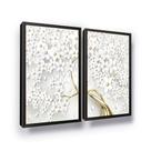 Quadro Decorativo Flor Árvore Branco Dourado Quarto