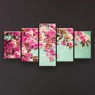 Quadro Decorativo Flor De Primavera Sacura 129x61 Sala