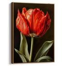 Quadro decorativo Flor - Tulipa Vermelha Sussurrando Poemas de Amor Eterno - Art Canvas
