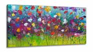 Quadro Decorativo Floral 130x60 em Tecido Canvas sala quarto
