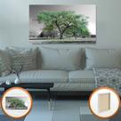 Quadro Decorativo Floral Árvore da Vida Verde para Salas Corredores Quartos 55x100