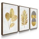 Quadro Decorativo Floral Gold Com Moldura Quadro Decorativo Floral Gold Com Moldura