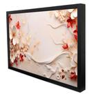 Quadro Decorativo Floral Luxo Flores em Moldura Caixa