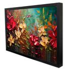 Quadro Decorativo Floral Luxo Harmonia das Flores em Moldura Caixa Quadro Decorativo Floral Luxo Harmonia das Flores em Moldura Caixa