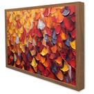 Quadro Decorativo Floral Luxo Outono em Pinceladas em Moldura Caixa