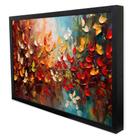 Quadro Decorativo Floral Luxo Primavera em Pinceladas em Moldura Caixa