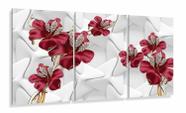 Quadro Decorativo Flores Diamantes 120x60 Estilo 3d