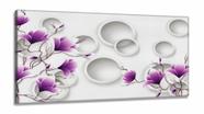 Quadro Decorativo Flores Lilás em Tecido Canvas 130x60 Estilo 3d Quadro Decorativo Flores Lilás em Tecido Canvas 130x60 Estilo 3d