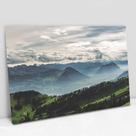 Quadro Decorativo Floresta e as Montanhas em tela Canvas