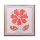 Quadro Decorativo Floriva 50cm x 50cm x 2,5m Rosa MDF Quadro Decorativo Floriva 50cm x 50cm x 2,5m Rosa MDF