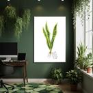 Quadro Decorativo Folhagem Simples 70x50cm Mold Preta Quadro Decorativo Folhagem Simples 70x50cm Mold Preta