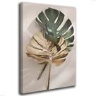 Quadro Decorativo Folhas Costela Adão Sala Quarto Cozinha 60x40cm Tela Canvas Borda Infinita