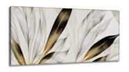 Quadro Decorativo Folhas Tons Claro em Tecido Canvas 130x60 cm Quadro Decorativo Folhas Tons Claro em Tecido Canvas 130x60 cm