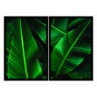 Quadro Decorativo Folhas Verdes Vertical 90x60 Sala Quarto Quadro Decorativo Folhas Verdes Vertical 90x60 Sala Quarto