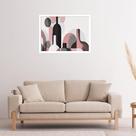 Quadro Decorativo Formas Garrafas Abstrato - 50x70cm Quadro Decorativo Formas Garrafas Abstrato - 50x70cm