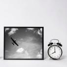 Quadro Decorativo Fotografia Avião Voando 45x34cm Quadro Decorativo Fotografia Avião Voando 45x34cm