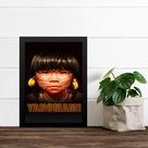 Quadro Decorativo Fotografia índio Yanomami 33x24cm