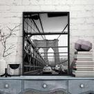 Quadro Decorativo Fotografia Ponte de Brooklyn 45x34cm Quadro Decorativo Fotografia Ponte de Brooklyn 45x34cm