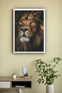 Quadro Decorativo Fotografia Rosto Leão - 70x50cm Quadro Decorativo Fotografia Rosto Leão - 70x50cm