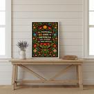 Quadro Decorativo Frase 40 Anos 24x18cm Mold Preta Vidro