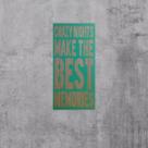 Quadro Decorativo Frase Crazy Nights Madeira M19 Quadro Decorativo Frase Crazy Nights Madeira M19