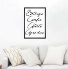 Quadro Decorativo Frase Entrego, Confio, Aceito e Agradeço