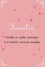 Quadro Decorativo Frase Familia 30x20 Mdf Adesivado