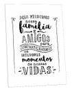 Quadro Decorativo Frase Familia Amigos Amor e Alegria 28 x 20 cm MDF 6mm Quadro Decorativo Frase Familia Amigos Amor e Alegria 28 x 20 cm MDF 6mm