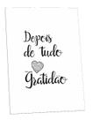 Quadro Decorativo Frase Gratidao 28 x 20 cm MDF 6mm