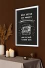 Quadro Decorativo Frase Hamburgueria - 70x50cm