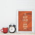 Quadro Decorativo Frase Keep Calm Moldura Branca 33x43cm Quadro Decorativo Frase Keep Calm Moldura Branca 33x43cm