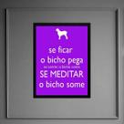 Quadro Decorativo Frase Meditar 33x24cm
