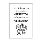 Quadro Decorativo Frase O Amor 30x20 30x20 Mdf Madeira Adesivada