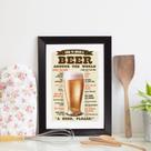 Quadro Decorativo Frase Pedir Cerveja 33x43cm Moldura Preta Quadro Decorativo Frase Pedir Cerveja 33x43cm Moldura Preta