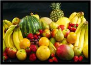 Quadro Decorativo Frutas Bananas Manga Nutrição Gourmet Cozinha Restaurantes Com Moldura RC022