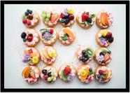 Quadro Decorativo Frutas Biscoitos Nutrição Gourmet Culinária Cozinha Restaurantes Com Moldura RC048