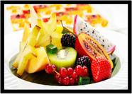 Quadro Decorativo Frutas Kiwi Nutrição Gourmet Culinária Cozinha Restaurantes Com Moldura RC035