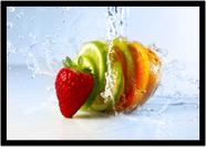 Quadro Decorativo Frutas Morango Nutrição Gourmet Culinária Cozinha Restaurantes Com Moldura RC044