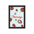 Quadro Decorativo Frutas Morangos Moldura Preta 22x32cm