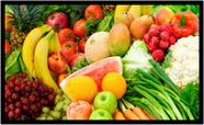 Quadro Decorativo Frutas Nutrição Vegetais Fruteira Lojas Cozinha Sala Com Moldura RC007